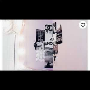 50 black and white aesthetic prints collage kit